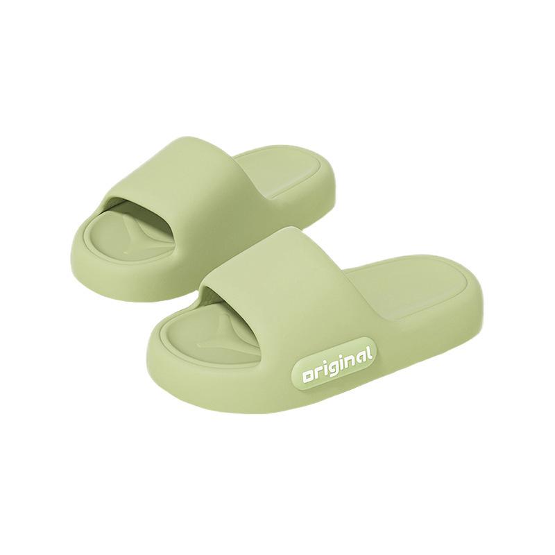 Popular Cloud-Like Thick-Soled EVA Slippers: Non-Slip, Summer Indoor Bathroom Slides for Couples and Women.