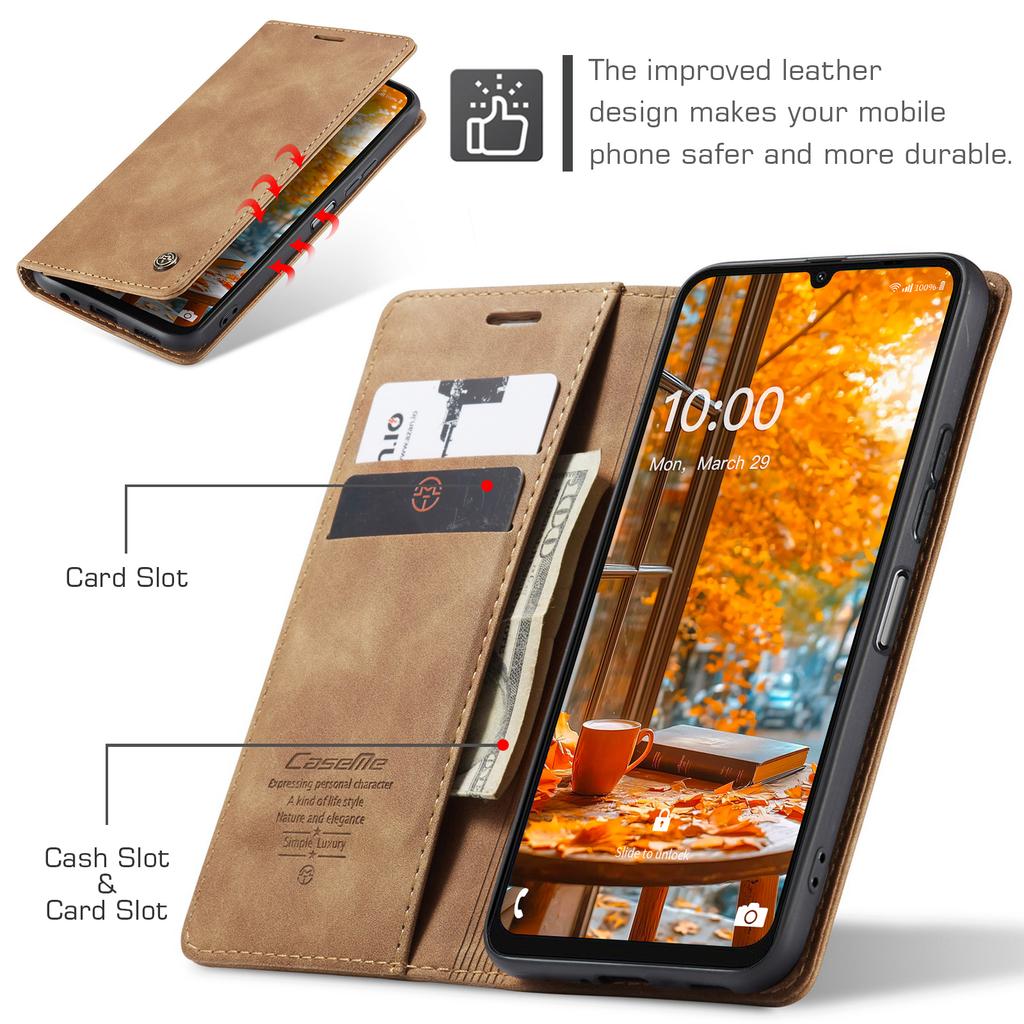For Samsung Galaxy A07 4G/A06 4G/A06 5G Wallet Case CASEME 013 Series PU Leather Phone Cover Stand