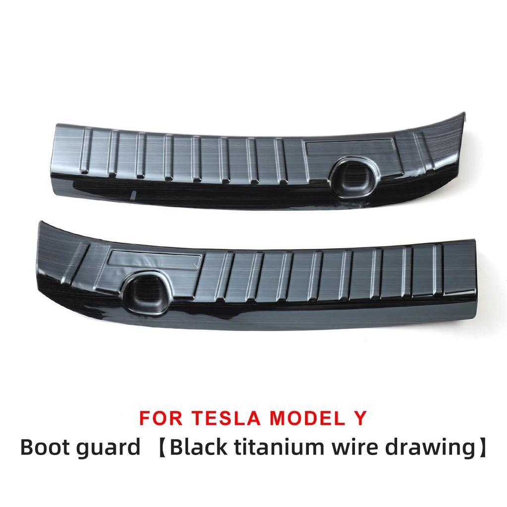 LUCKEASY модификация для модели Tesla 3 года, защита порога автомобиля, украшение для порога, защитная доска для багажника из нержавеющей стали
