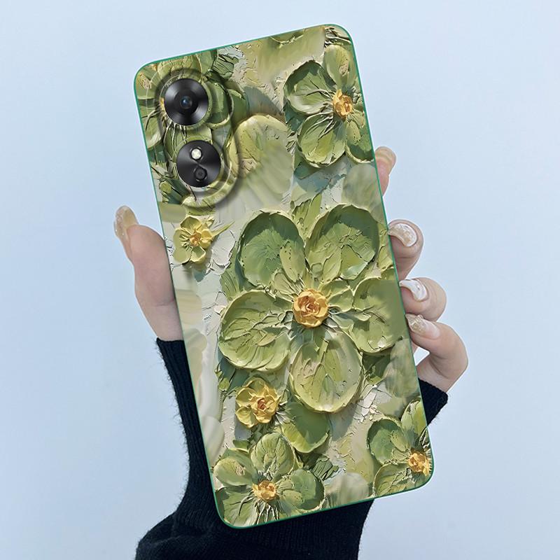 Для OPPO A17 A17K 2022 CPH2477 Чехол Задняя крышка Милый Панда Милые Девочки Мягкий Силикон ТПУ Чехол для Телефона Ударопрочный Защитный Корпус