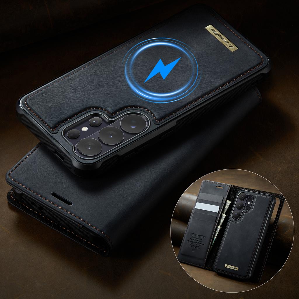 Case for Samsung S26 Ultra Plus Premium Faux Leather Flip RFID Protective Cover with Magnetic Card Function Cover Phone Case