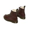 Dr. Martens Barton Кожаные Мартинсы на шерстяной подкладке Женские ботинки Красно-коричневые 26873264