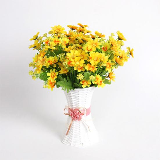 1 букет из 28 головок сушеных искусственных шелковых цветов букет домашнего декора