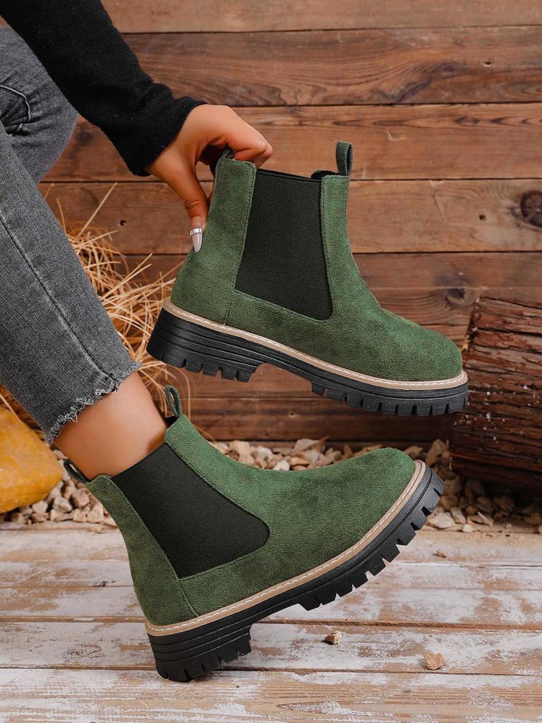 Модные женские ботинки с круглым носком и низким голенищем, больших размеров, модные короткие ботинки-сливы для весны и осени