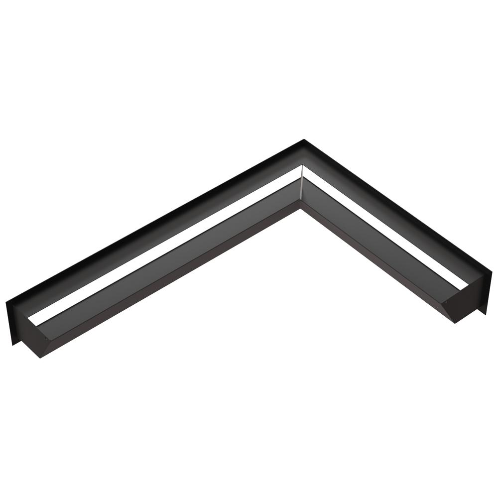 Накладка вентиляционная LUFT угловая правая 54,7x76,6x12 черная