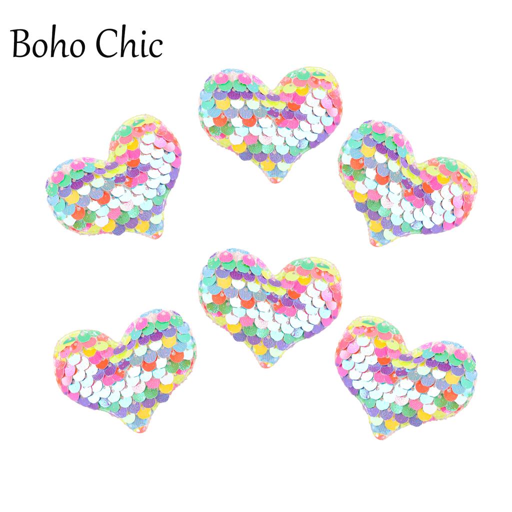 6 шт. Заколки для волос в форме сердца для девочек, блестящие заколки для волос с пайетками, металлические заколки для волос для малышей, детские аксессуары для волос