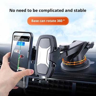 Автомобильный держатель телефона, угол крепления на 360 градусов, высота поворота, автоматическое регулируемое универсальное крепление для сотового телефона на приборной панели