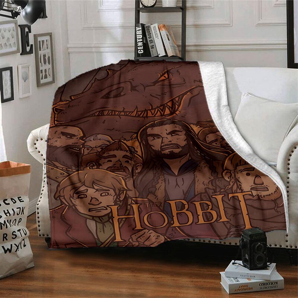 1pc Hobbit, Dragon Blanket Lightweight Flannel Throw For Sofa, Bed, Travel, Camping, Livingroom, Office, Couch, Chair, And Bed