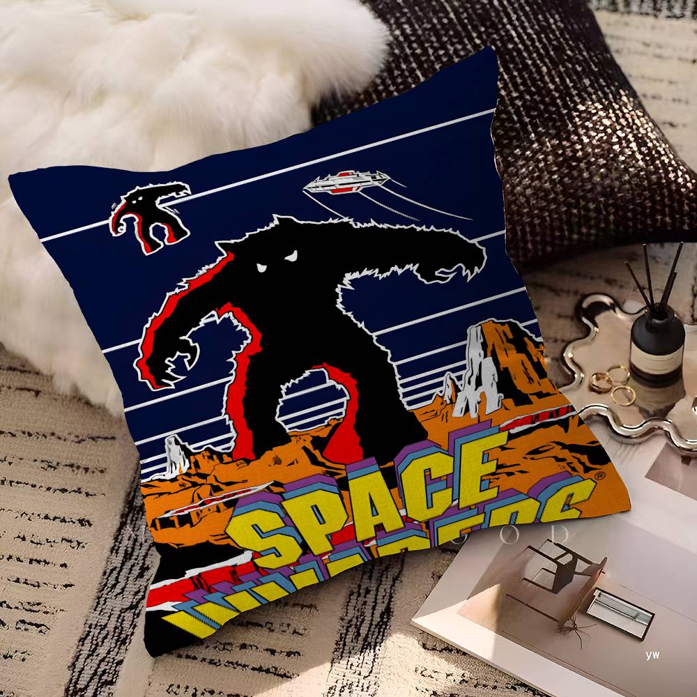 Classic Shooting Game S-Space Invaders Maple Design Cushion Cover Happy Autumn Harvest decor Holiday Decorati Pillow Cover