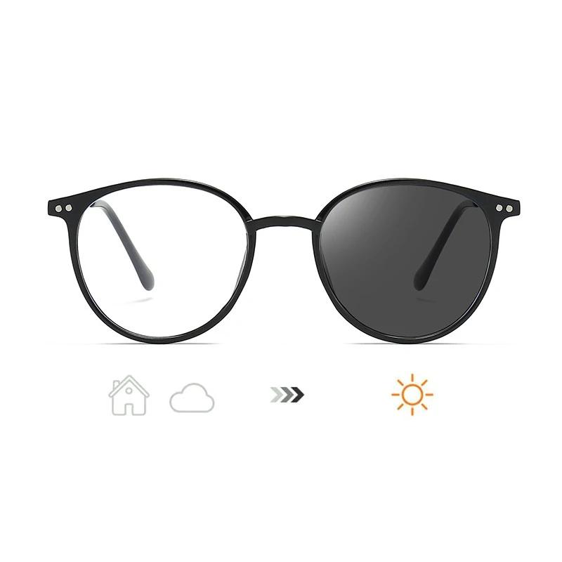 Фотохромные очки высокой четкости для пресбиопии Прогрессивные многофокусные очки для чтения Очки для дальнего зрения с защитой от синего света