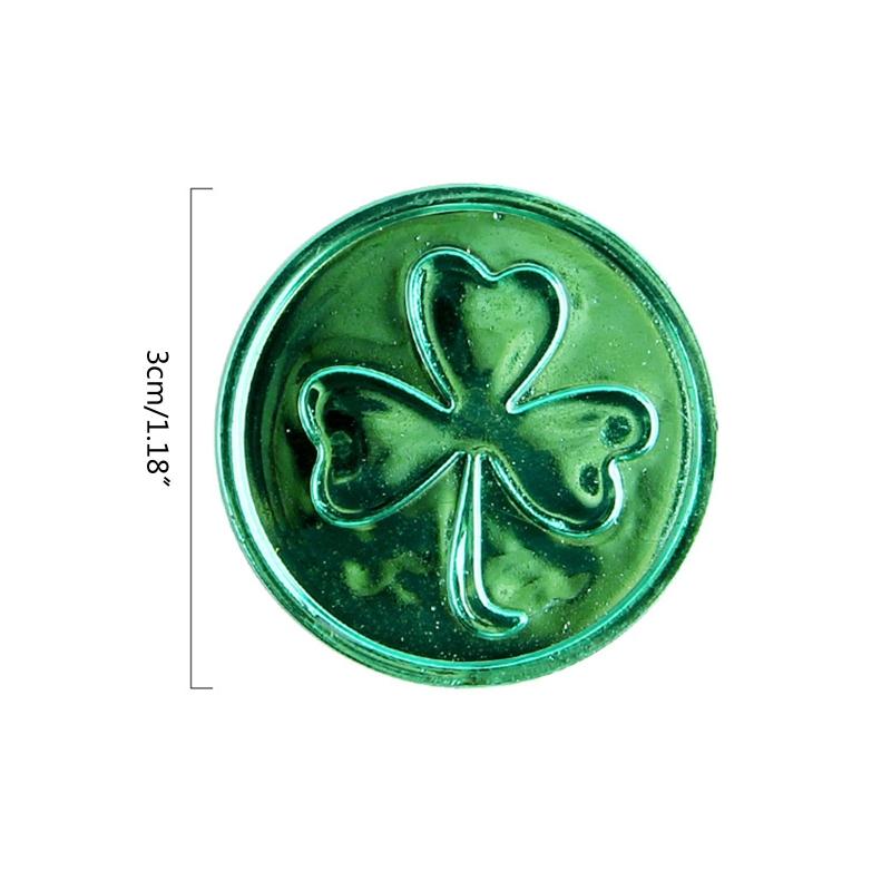 100 шт. Пластиковые Золотые Монеты Детские Золотые Монеты Игрушка Счастливый Четырехлистный Клевер Монеты Забавные Игровые Игрушки для Детей Вечеринка