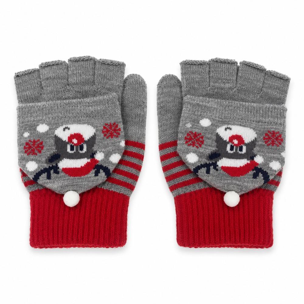 Stretchy Christmas Knit Glove Soft Knit Thermal Knit Glove New Half Finger Glove Cycling