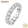Tancise Classic 925 Sterling Silver Moissanite Ring Ladies Jewelry Wedding Promise Party Gift