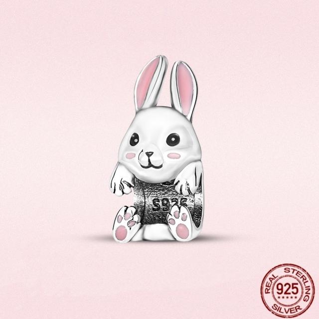 2023 New Pink Flowers Unicorn Flower Heart Mama Forever Love Beads Fit Original Fasion Glamour 925 Silver Bracelet Jewelry