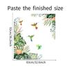 2 Pieces Tropical Plants Leaves Birds Wall Stickers Removable Waterproof Self-Adhesive Wall Decals, Colorful Natural Plants Wallpaper For Bedroom Livi