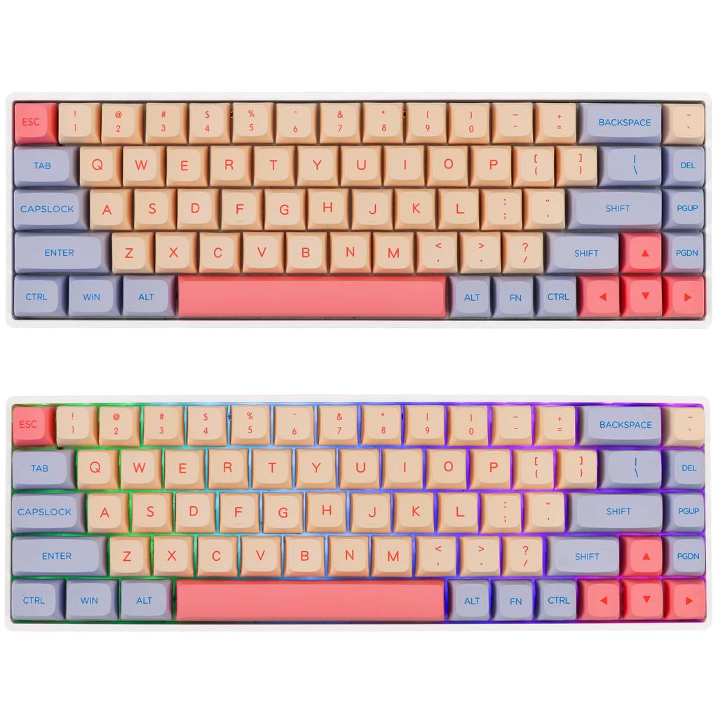 XDA Профиль PBT Колпачки для Клавиш 133 Клавиши Пользовательские Игровые Колпачки для Клавиш для ANSI US и Раскладки Cherry Gateron MX Переключатель Механическая Клавиатура 60%, Сублимация Красителя