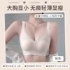 Langsha underwear women's breasts show small rabbit ear cups, summer no steel ring bra gathers anti-sagging beautiful back bra women