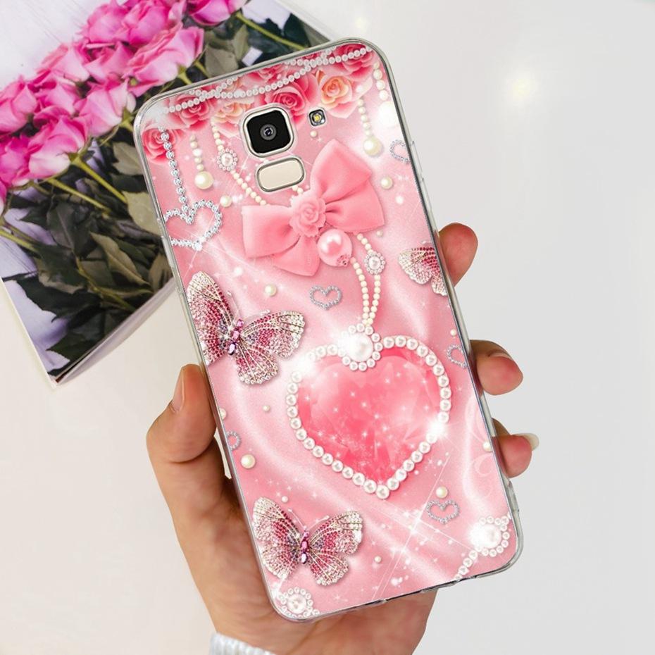 Красивый чехол с принтом для Samsung Galaxy J6 J6+ J600G J610G Мягкая силиконовая задняя крышка из ТПУ для чехлов телефона Samsung J6 J 6 Plus 2018