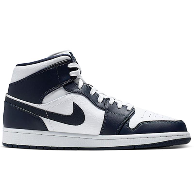 Air Jordan 1 Mid 'Obsidian White' Jordan 554724-174