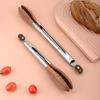 Wooden Tongs for Cooking Stainless Steel Kitchen Tongs Food Clip with Locking Mechanism