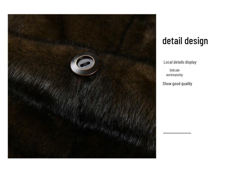 Мужская двусторонняя ветровка из меха норки 2025 года - Зимняя мода для среднего возраста