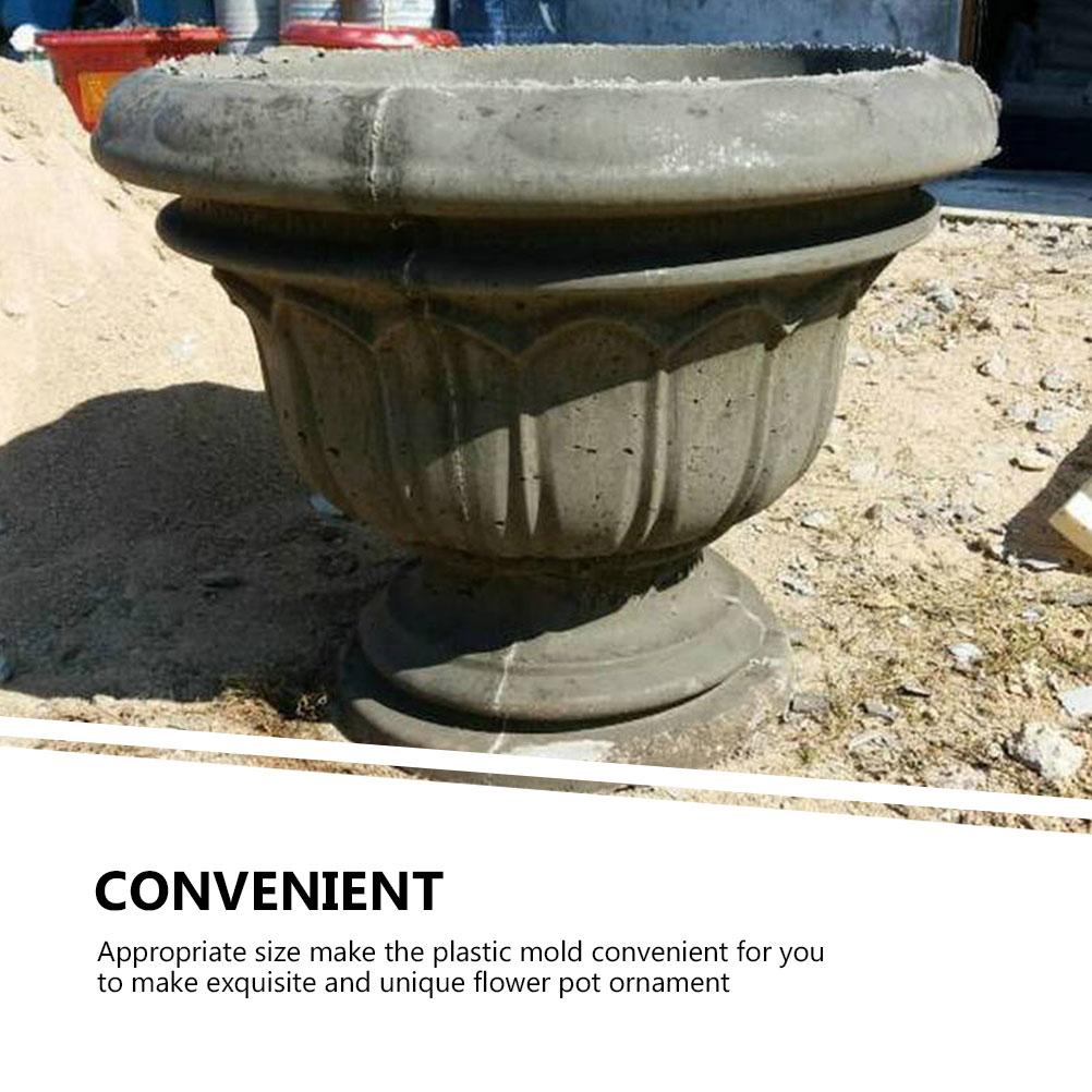 Пластиковая Форма для Цветочного Горшка Форма для Изготовления Кашпо Форма для Рукоделия Своими Руками Горшок Европейского Стиля Форма для Заливки Бетоном Садовое Украшение