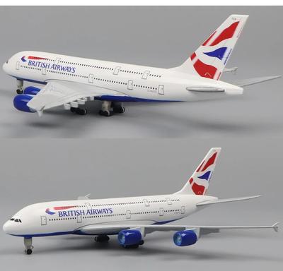 20 см Модель самолета Игрушка Сплав Металл Великобритания Воздух British Airways AIRBUS 380 A380 Авиалинии Модель самолета Литье под давлением Модель самолета