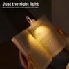 Clip Book Light with Flexible Hose Stepless Dimmable Rechargeable Eye-caring Pocket-sized LED Reading Lamp for Student