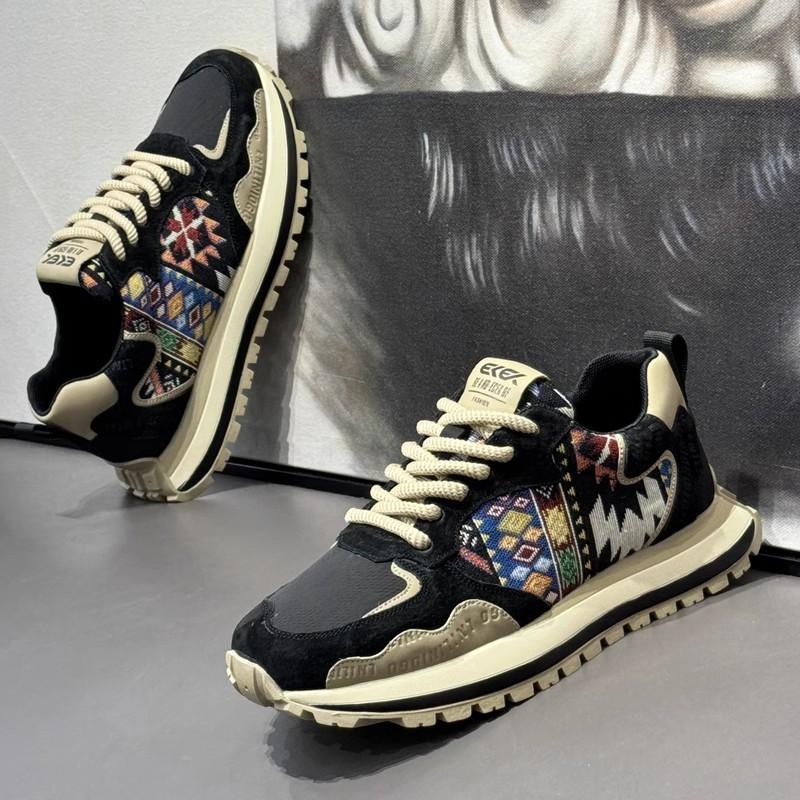 Мужская обувь Кроссовки на платформе Мягкая обувь для увеличения роста Модная уличная обувь для бега Роскошная мужская повседневная обувь на шнуровке Тенис