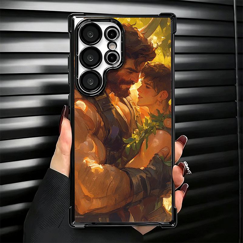 Muscle Man Gay Fitness Soft Phone Case For Samsung Galaxy S26 Ultra S25 Edge S24 FE S23 Plus S22 S21 + S20 Plating Anti-Fall Fun