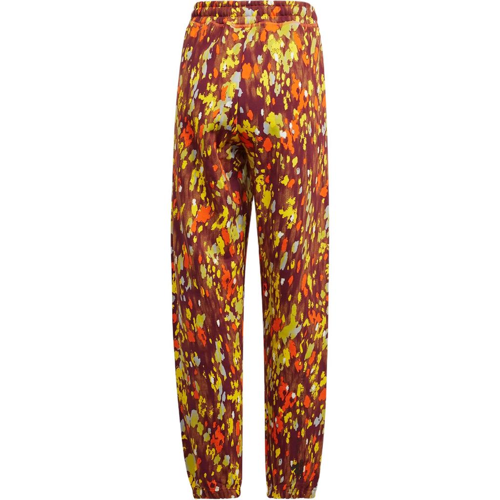 Adidas All Over Print Elastic Waist Straight Leg Sports Pants Women Pants Orange HG2003