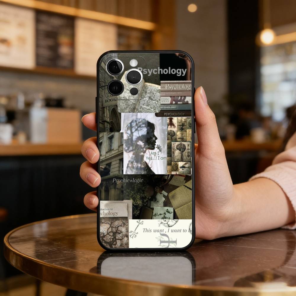 Профессия Психолог Психология Чехол Для iPhone 17,16,15,14,13,12,11 Plus,Pro Max,Мягкий Силиконовый Черный Чехол