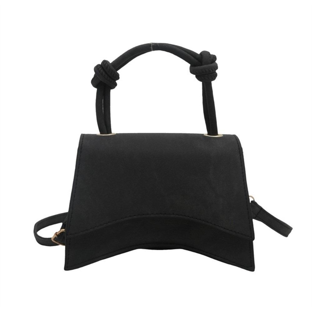 Single Shoulder Smudging Square Bag Purse Square Simple Crossbody Bag Solid Color Large Capacity PU Leather Handbag Streetwear