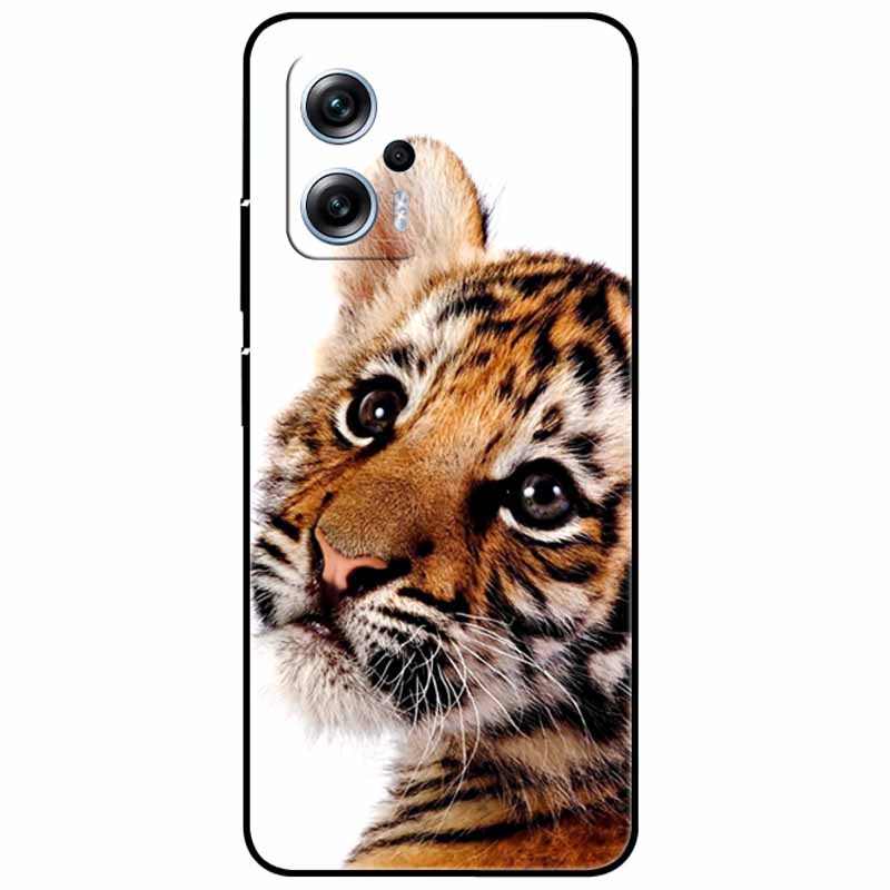 Чехол для Xiaomi Poco X4 GT 6,6'' Кот Волк ТПУ Силикон Мягкий Coque Fundas для Poco X4 GT 5G Чехол Черный Край Милый PocoX4 X 4 GT