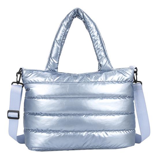 Стильная сумка-тоут с гладкой молнией для повседневного использования, удобная женская легкая зимняя пуховая хлопковая стеганая сумка для жизни KTB