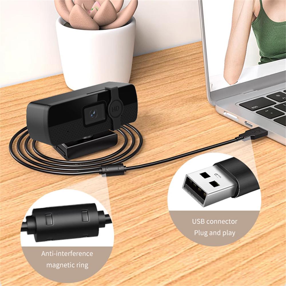 L57 Computer USB Webcam with Privacy Cover 4K HD Auto Focus Camera for Conference Live Streaming