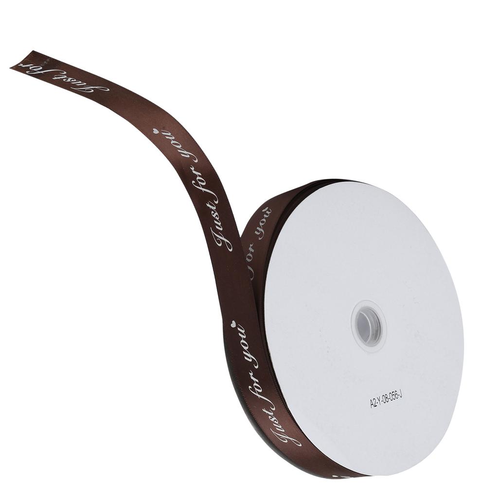 Printing Satin Ribbon Personalized Christmas Xmas Ribbons for Holiday DecorationsCoffee