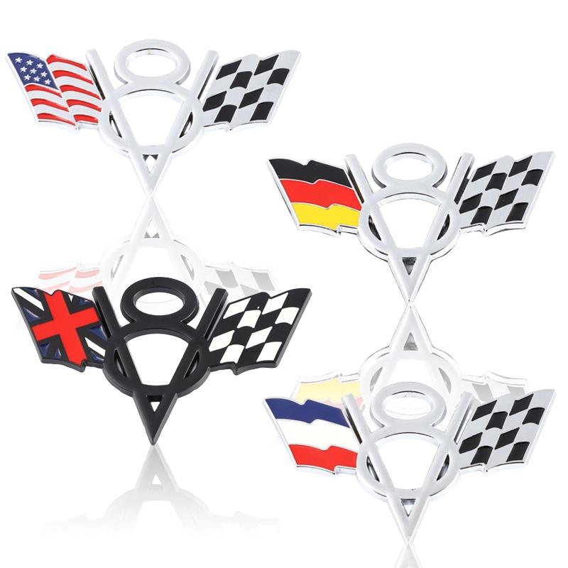 Эмблема V8, наклейка на автомобиль, наклейки для США, Великобритании, Франции, Германии, Италии, BM/W Au/di F-ord Focus H/onda T-oyota S-uzuki Sk-oda K-IA L-exus Vo-lvo