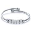 Simple Cable 304 Titanium Steel Inlaid Zircon Small Accessories Adjustable Opening Bracelet Titanium Steel Bracelet