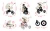 Babylux Boldo 2in1 Stroller, Gondola, Lightweight, Foldable Set