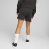Puma Power Letter Straight High Waist Lace Up Casual Shorts Women Shorts Black 674064-01