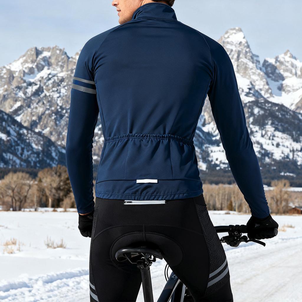 Cycling Jerseys WOSAWE Winter Thermal Fleece Warm Coat Tops