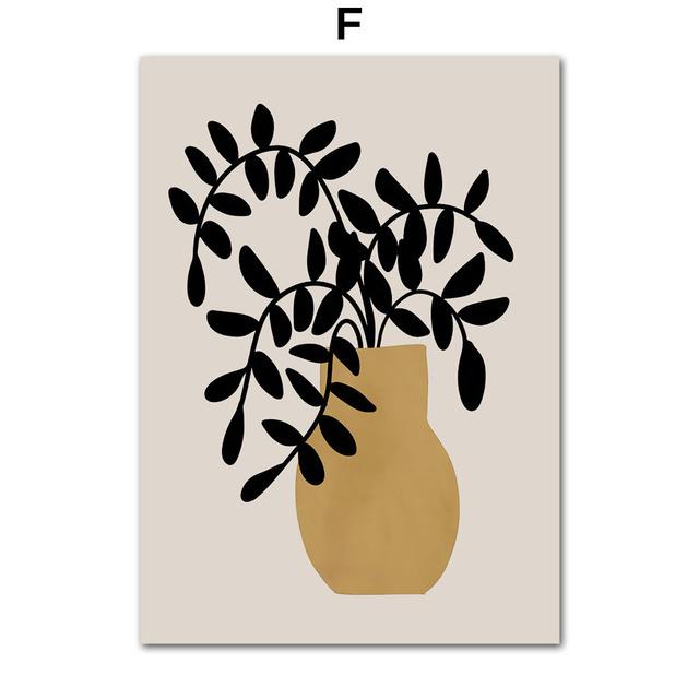 Abstract Mid-Century Modern Lines Nordic Gallery Wall Medieval Art Canvas Painting Posters Print Pictures for Living Room Decor No Frame