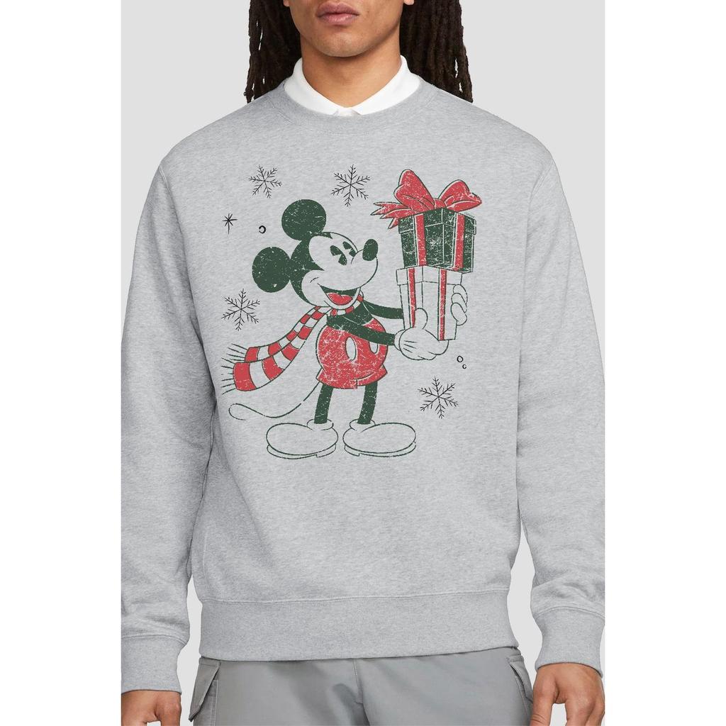 Disney Unisex Adult Mickey Mouse Present Christmas Sweatshirt