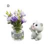 2 шт. комплект украшений для зеркала заднего вида автомобиля, симпатичная мини-ваза для цветов в виде кролика, украшения для приборной панели, аксессуары для салона автомобиля для женщин
