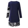 Women's Casual Fashion Chiffon Print Loose Double-Layer Large Size Dresses