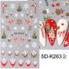 Christmas X Max Snow Manicure Decor Sliders Relief Engraved 5D Embossed Nail Stickers Nail Art Sticker Decal