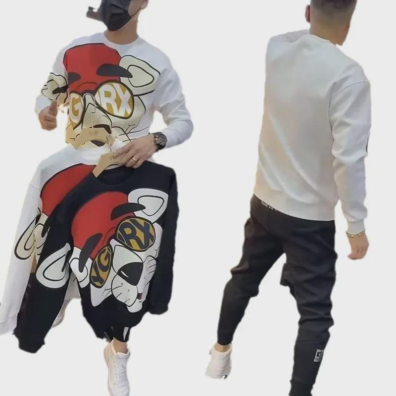 2024 Мужская модная американская толстовка Heavyweight - Коллекция Осень и Весна