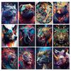 Diamond Painting Sale Graffiti Lion King Tiger Diy Full Square Round Drill Rhinestone Embroidery Animals Elephant Mosaic Cross Stitch Kits JX0012