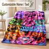 Five Nights At Freddy’s Custom Name Flannel Throw Blanket Soft Warm for Sofa Bed Indoor Home Use